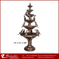 Large size Outdoor Bronze Animal Bird Fountain